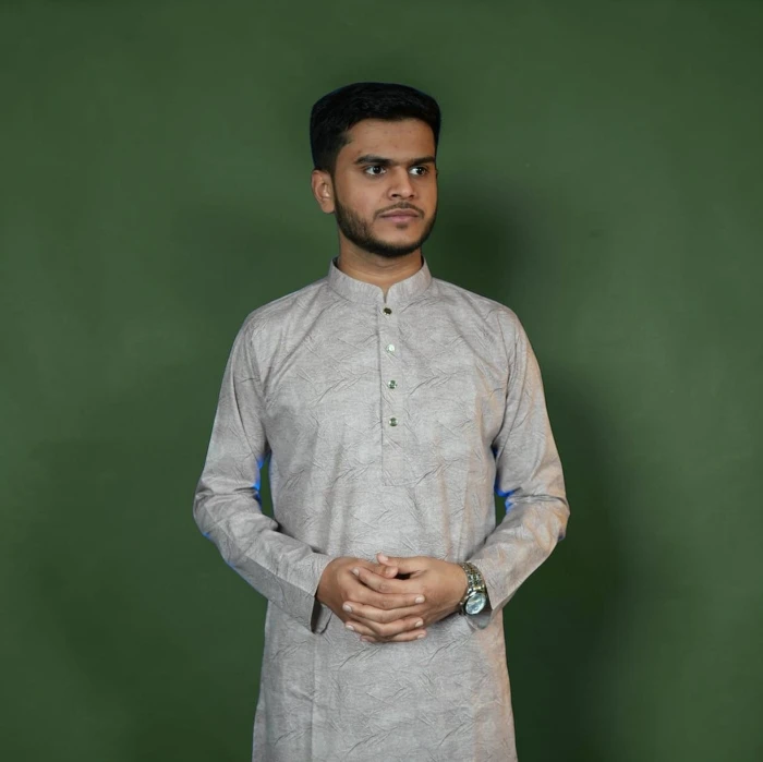 Elegant Crumple Texture Panjabi