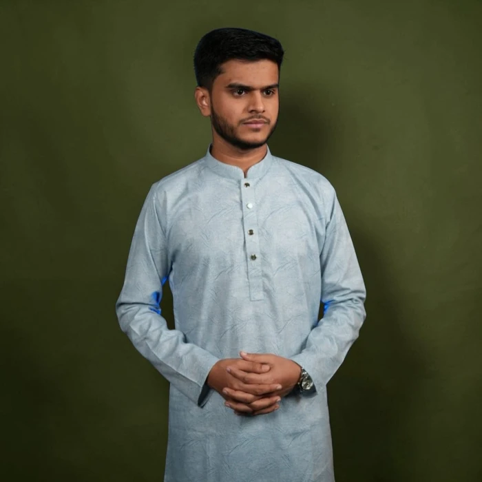 Elegant Crumple Texture Panjabi